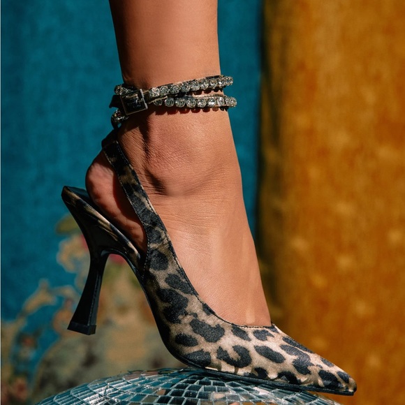 ZARA HIGH-HEELED SLINGBACK INTERCHANGEABLE STRAP SHOES SIZE 6.5(37) - Picture 4 of 10